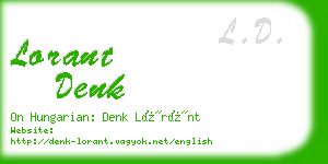 lorant denk business card